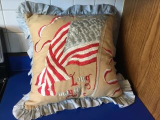 Patriotic Pillow Case Long May It Wave