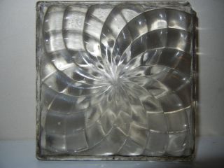 10 Antique Pressed Glass Panes.  Pin Wheel Pattern.