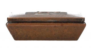 A Swedish Arts & Crafts copper box Jamtslojd 1920 Moose Eagle Wolf 4