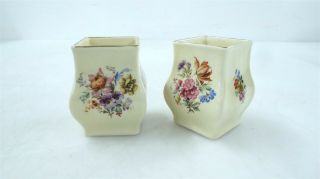 Antique Royal Doulton Art Deco Miniature Posy Floral Vase Pair 701b