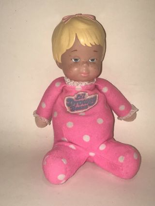 Vintage 1982 Mattel Lil Drowsy Beans Pink Pajamas 10 " Baby Doll Htf Euc