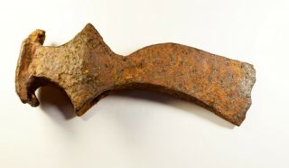 Rare Viking Era Iron Axe Head 8th - 11th C Ad - 1510g - Terrible Weapon