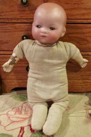 Antique 12 " Am Dream Baby Perfect German Bisque Doll W/orig Body