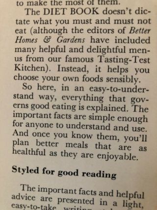 Vintage Better Homes And Garden Diet Book 1955 4