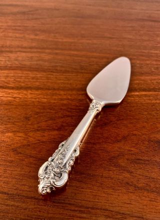 Wallace Sterling Silver Handled Cheese Server: Grande Baroque,  M Monogram