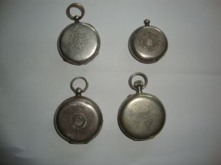 4 Vintage Pocket Watches 2 Solid Silver 3
