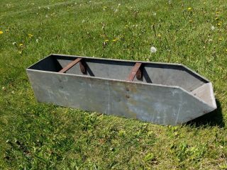 Vintage Galvanized Metal Planter Box Tray Carrier Part Bin Kitchen Rustic Decor