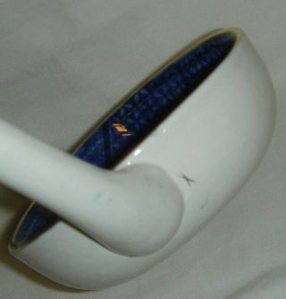 LOVELY ANTIQUE BOOTHS REAL OLD WILLOW BLUE & WHITE XL TUREEN LADLE 7