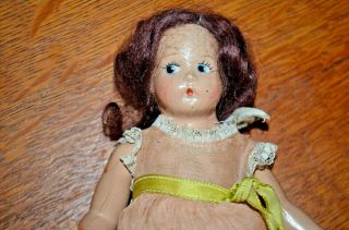 1930s Madame Alexander Tiny Betty Birthday Doll October Composition 7 " Tagged