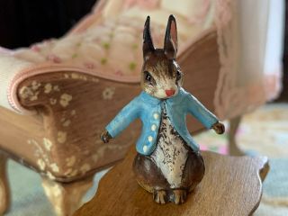 Antique Miniature Dollhouse Franz Bergman Austrian Vienna Bronze Petter Rabbit 2