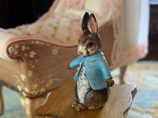 Antique Miniature Dollhouse Franz Bergman Austrian Vienna Bronze Petter Rabbit 3