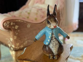 Antique Miniature Dollhouse Franz Bergman Austrian Vienna Bronze Petter Rabbit 6