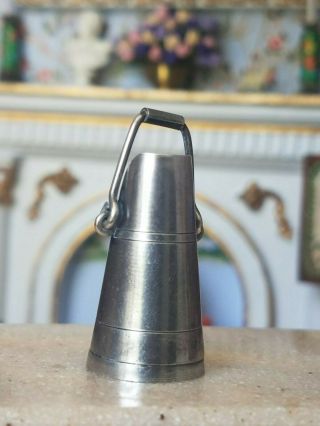 Antique French Dollhouse Miniature Sterling Silver Watering Can Pitcher 1:12 4