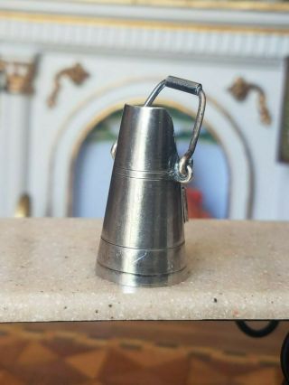 Antique French Dollhouse Miniature Sterling Silver Watering Can Pitcher 1:12 8