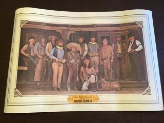 Vintage 24” X 36” Bianchi Leather “the Wild Bunch” Poster