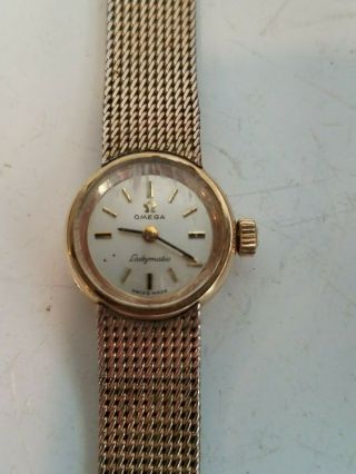 Omega Ladymatic 10k Gf Automatic Wristwatch Cocktail Vintage Runs Swiss