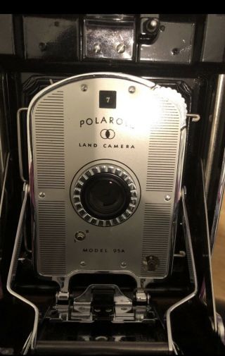 Vintage Polaroid Land Camera Model 95A Antique with Flash Near 2