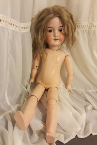 Antique Bisque Doll A M 390 22 " Tlc
