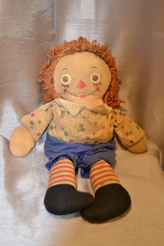 Vintage Raggedy Andy Doll Georgene Novelties Gruelle Tag
