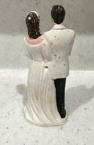 Vintage VERY OLD Bride Groom Marriage Wedding Cake Topper Figurine 2