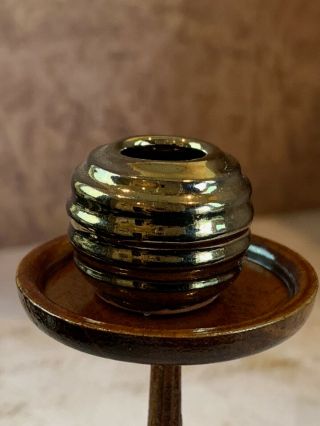 Vintage Miniature Dollhouse Hand Thrown Pottery Bronze Vase Alex Meiklejohn