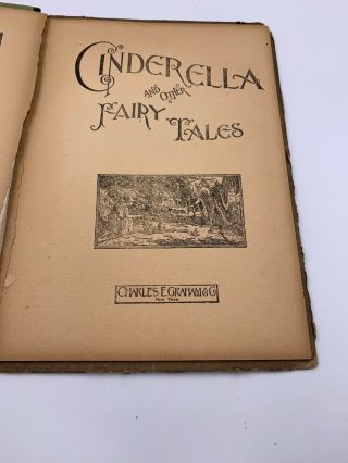 Rare Antique Children ' s Book Cinderella Charles E.  Graham FAIRY TALE 2