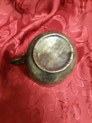 Vintage Antique Metal Etched Shaving Mug 8