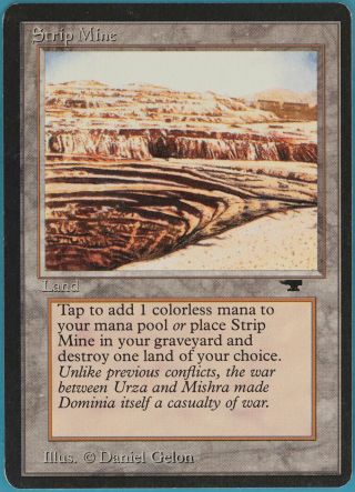 Strip Mine (a Even) Antiquities Nm - M Land Uncommon Magic Card (32613) Abugames