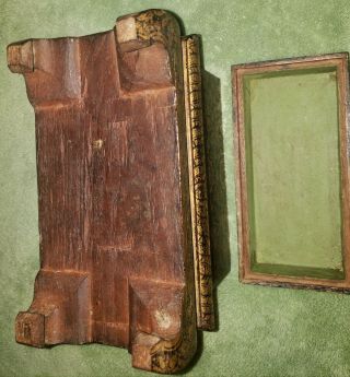 Vera ' s Spirit Vessel - Haunted 1800 ' s Rare Antique Wooden Spice Box - Green Lined 4