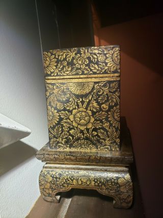 Vera ' s Spirit Vessel - Haunted 1800 ' s Rare Antique Wooden Spice Box - Green Lined 5