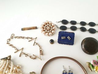 Antique Vintage Mixed Costume Jewellery Jewelry Joblot Bracelets beads 2