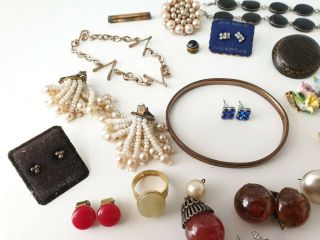 Antique Vintage Mixed Costume Jewellery Jewelry Joblot Bracelets beads 5