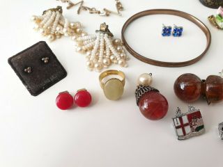 Antique Vintage Mixed Costume Jewellery Jewelry Joblot Bracelets beads 8