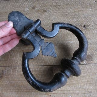 Old Large And Heavy Impressive Wrought Iron Door Knocker