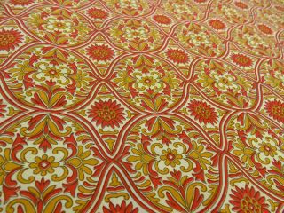 Vintage Saree Indian Art Silk Floral Printed Sari Craft Fabric 5Yard 2