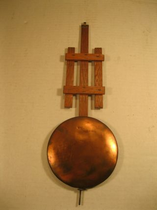 Vintage Antique Gilbert (?) Mission Oak Wall Clock Pendulum