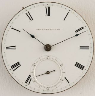 Antique Waltham 18 Size Model 1857 Keywind Pocket Watch Movement
