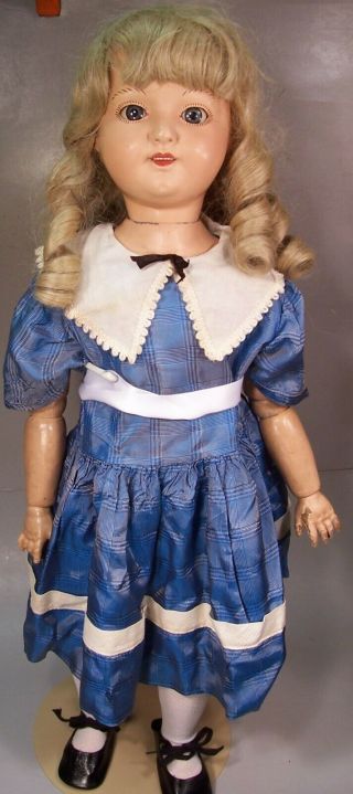 Rare Antique Composition Nedco Doll,  27 Inch,  England Doll Company