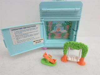 Vintage 1991 Polly Picket Fun - Time Clock Play Set Blue No Figures