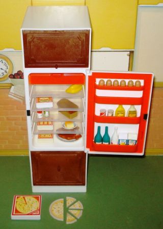 Vintage Pedigree Sindy Fridge With Accessories Fully