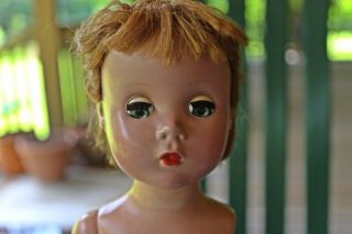 Vintage Madame Alexander Maggie Doll Hard Plastic Green Eyes 14 " Tlc
