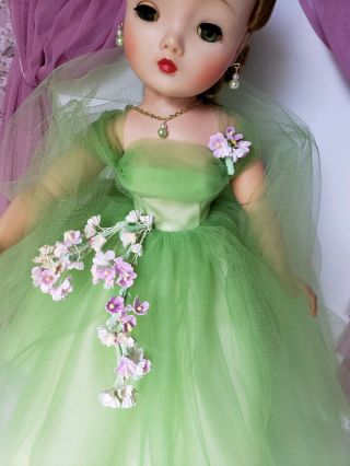 Lovely Pale green floral trimmed gown for your Cissy 3