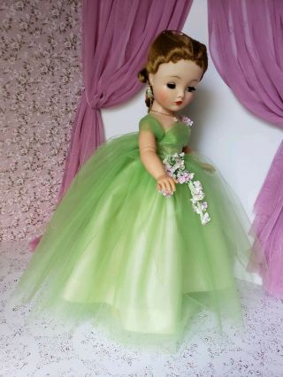 Lovely Pale green floral trimmed gown for your Cissy 4