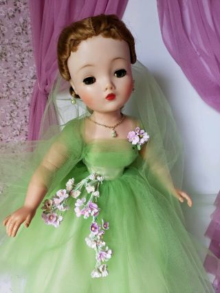Lovely Pale green floral trimmed gown for your Cissy 5