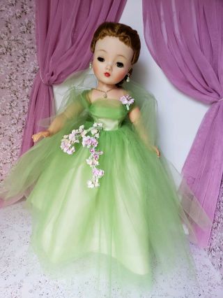 Lovely Pale green floral trimmed gown for your Cissy 7