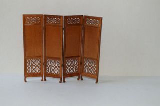 Bespaq Embossed Screen Vintage Asian Chinese Dollhouse Miniature Furniture 1