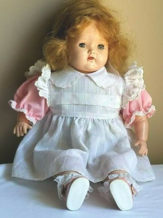 Vintage 1950 Cry Baby Doll Composition Head,  Vinyl Arms & Legs,  Clothes