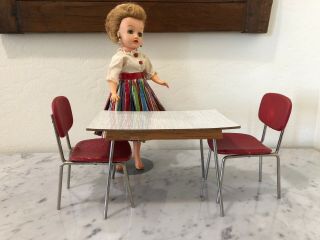 Vintage Mid - Century Formica Table & Chairs For Ginny - Muffie - Wendykins Dolls