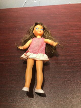 Vintage Brunette Tutti Doll 1965 Barbie’s Little Sister Mattel 6” - Japan