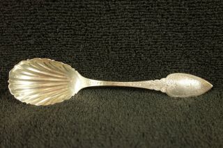 Antique Coin Silver Serving Spoon W.  W.  Cassidy York